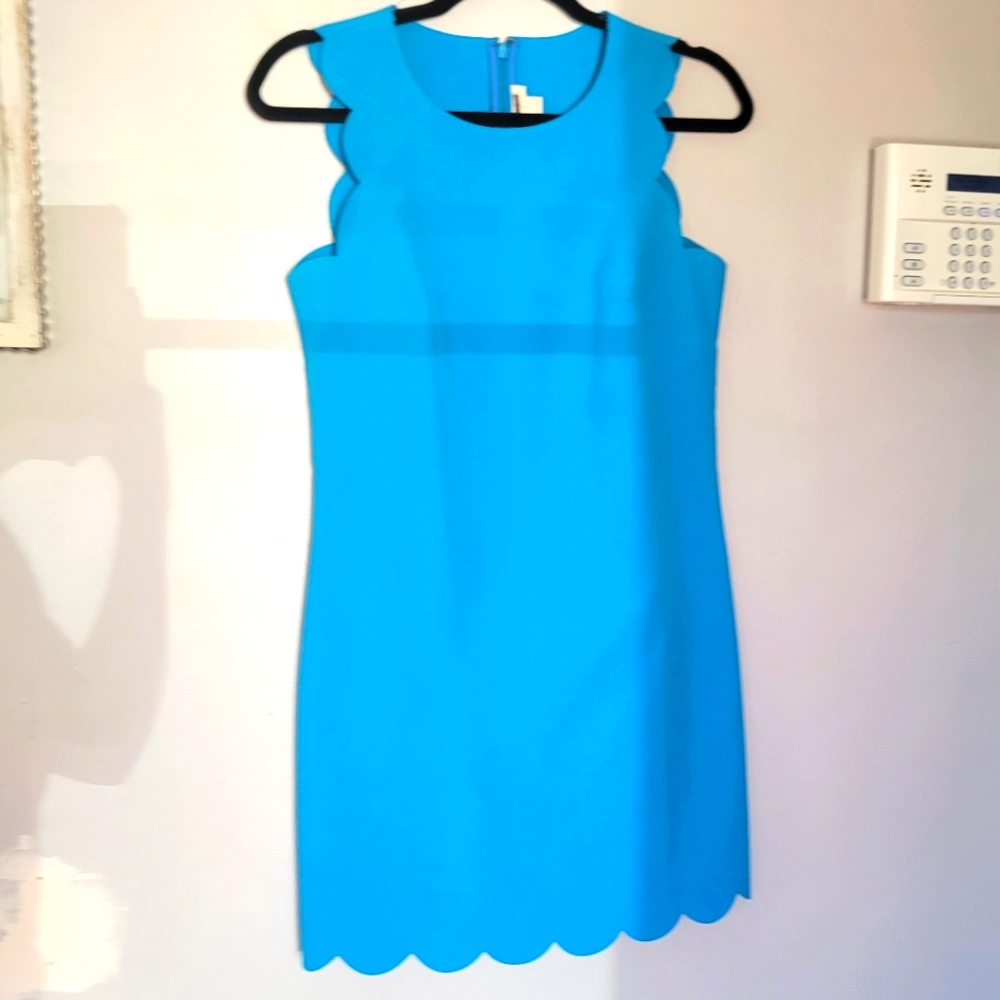 J.Crew Scallop Bright Blue Dress